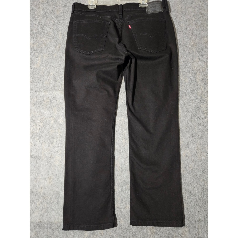 Levis 514 Mens Black Straight Fit Jeans 36x30 - Picture 2 of 8